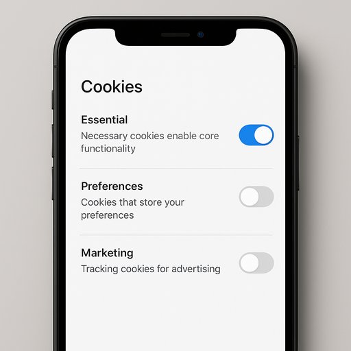 EK333 cookies settings screen
